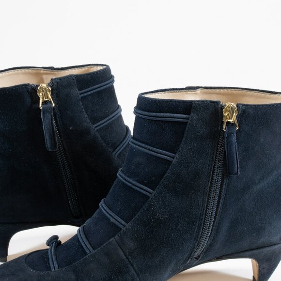 Nine West Women's Navy Blue Zadan Suede Ankle Boot, Size 8M - Picture 4 of 5
